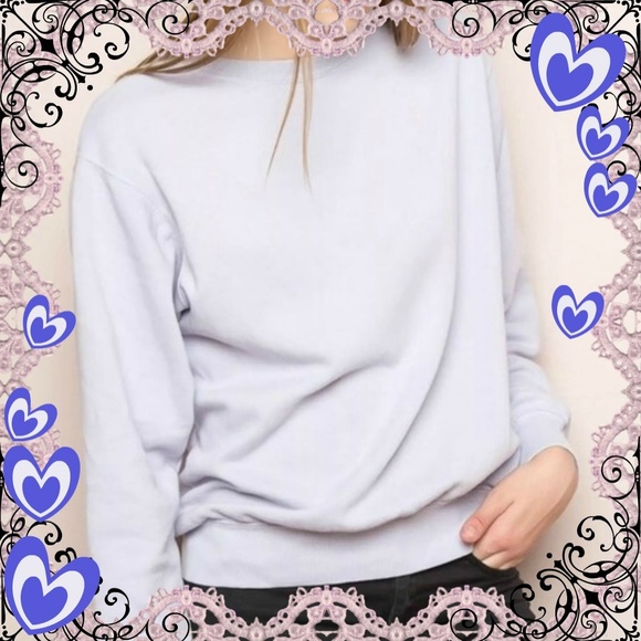 Brandy Melville lavender erica sweatshirt small pullover crewneck - Picture 5 of 9
